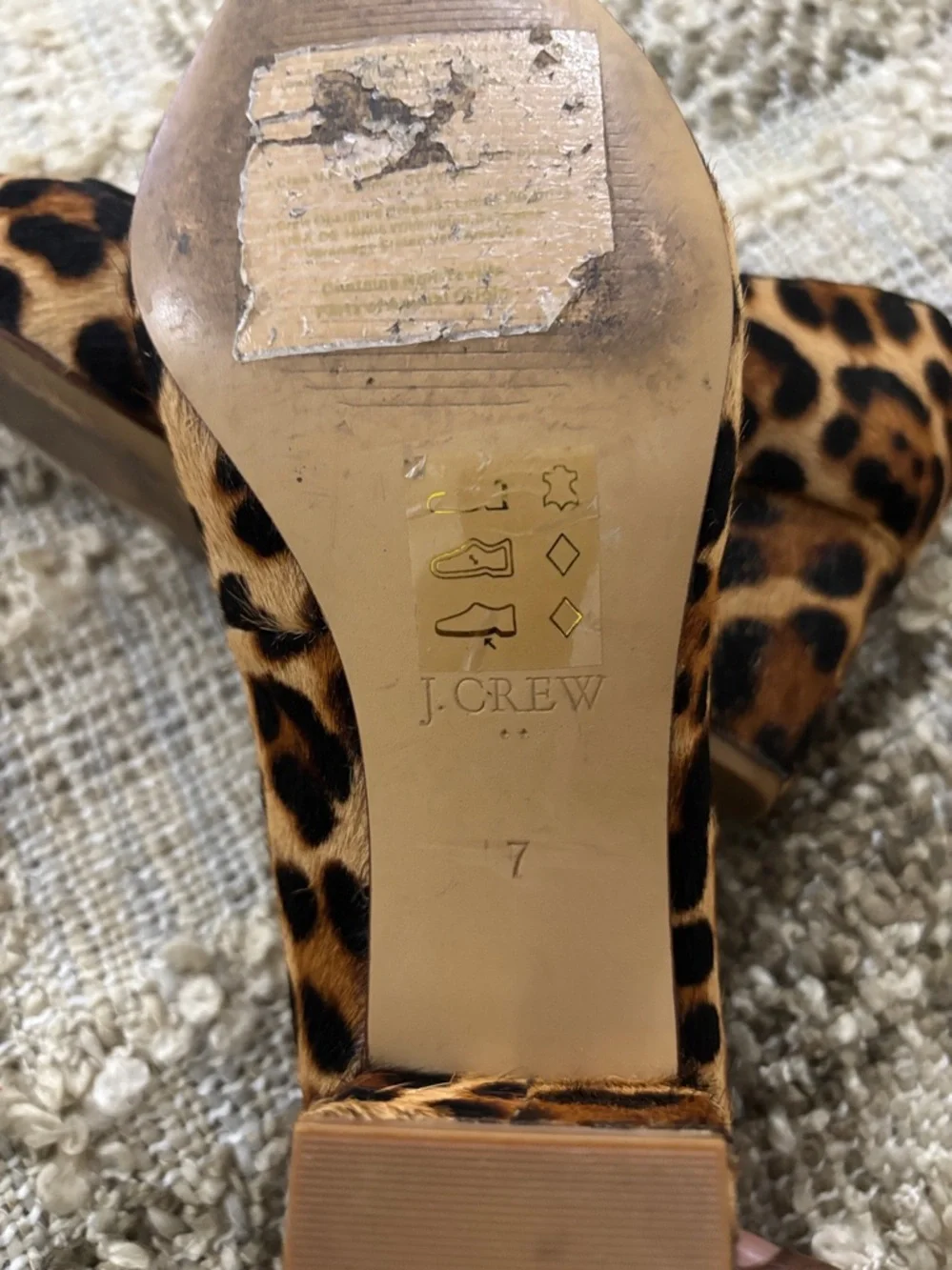 J. Crew Leopard Print Pointed-Toe Heels - Brown/Black Size 7‎